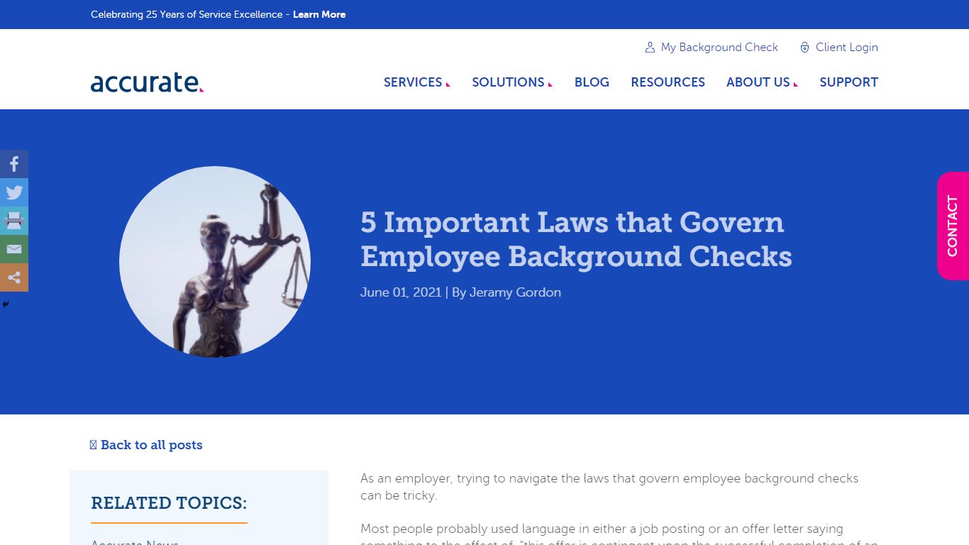 5 Important Laws that Govern Employee Background Checks
